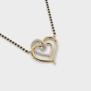 Connected Hearts Lab Grown Diamond Mangalsutra (Without Chain)