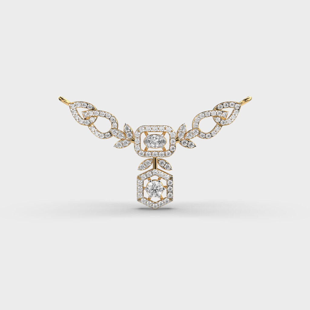 Forever Bond Lab Grown Diamond Mangalsutra Pendant (Without Chain)