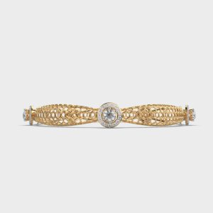 Ornate Mesh Lab Grown Diamond Bangles