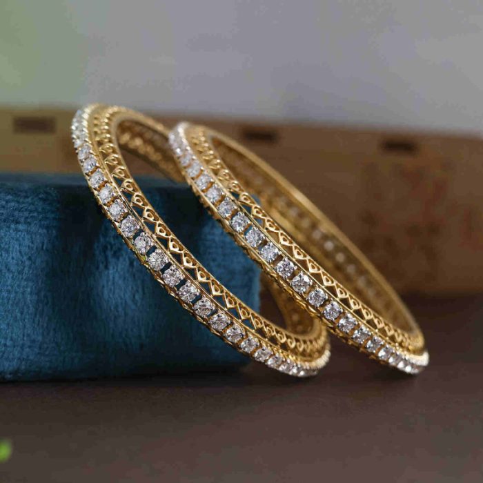 Round Cut Lab Grown Diamonds Bangles Collection