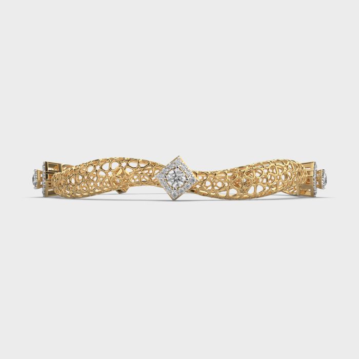 Symphony of Waves Diamond Bangles