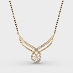 Flora and Drop Lab Grown Diamond Mangalsutra