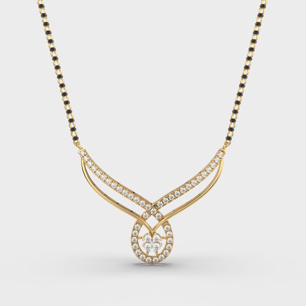 Flora and Drop Lab Grown Diamond Mangalsutra
