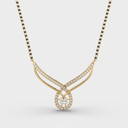 Flora and Drop Lab Grown Diamond Mangalsutra