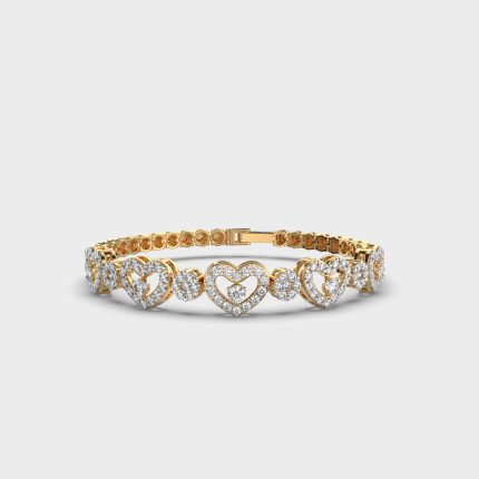 Heart & Dots Lab Grown Diamond Bracelet