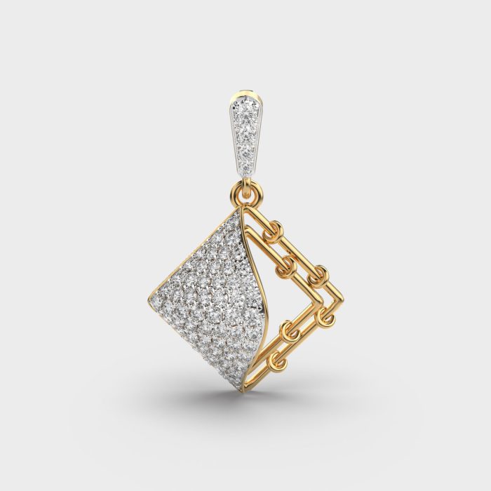 Angular Allure Lab Grown Diamonds Pendant