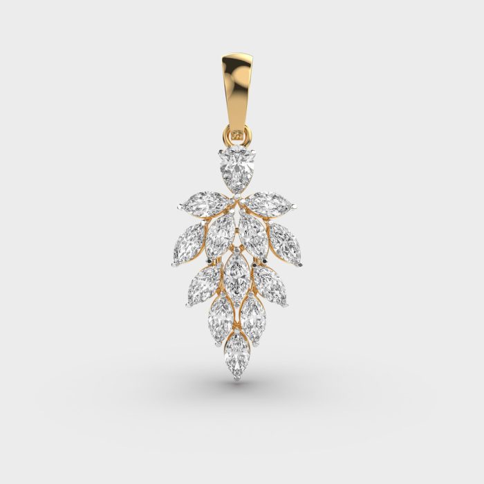 Autumn Leaves Lab Grown Diamonds Pendant