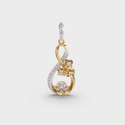 Floral Dewdrop Lab Grown Diamonds Pendants