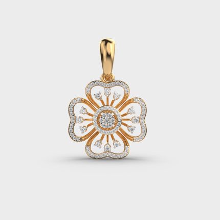 Fragrant Flower Lab Grown Diamonds Pendant