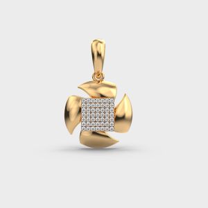 Quatro Petals Lab Grown Diamonds Pendant Jewellery