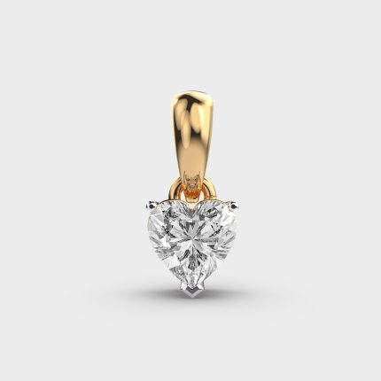 1 Carat Classic Heart Solitaire Lab Grown Diamond Pendant