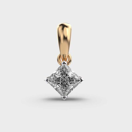 1 Carat Classic Princess Solitaire Lab Grown Diamonds Pendants