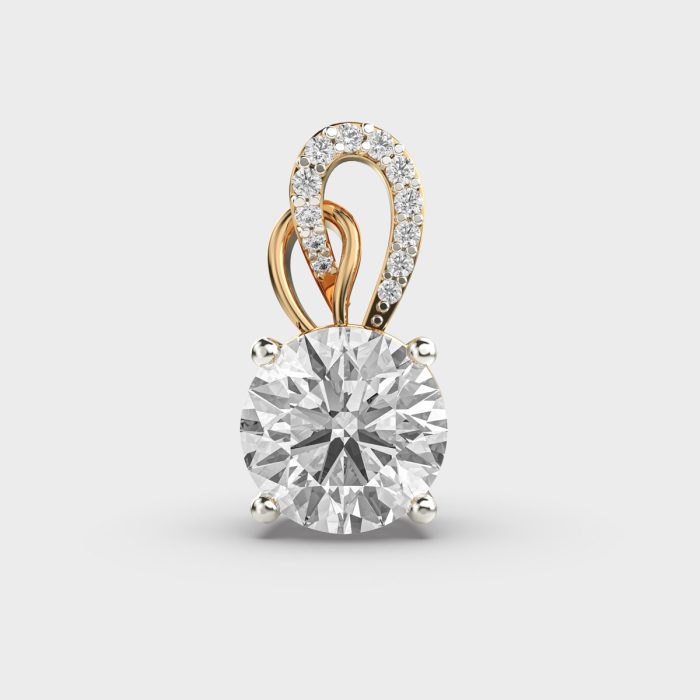 2 Carat Shimmering Solitaire Lab Grown Diamonds Pendants Jewellery