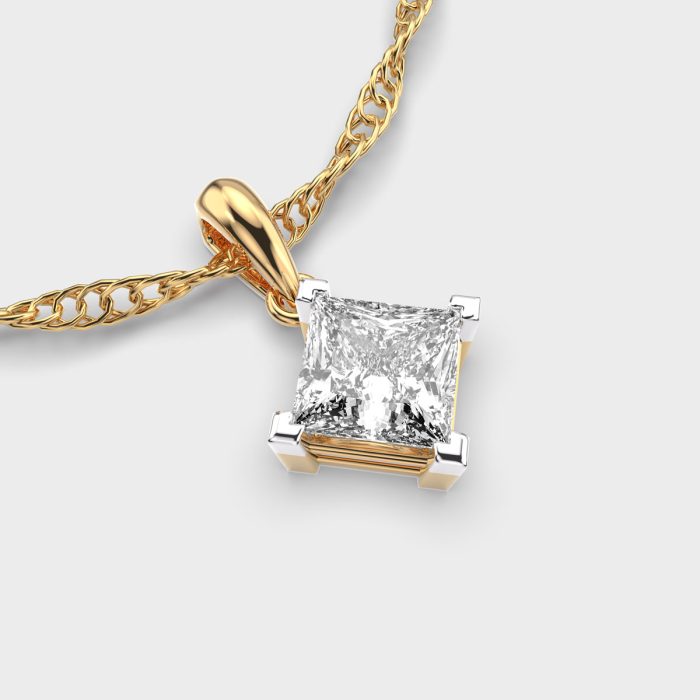 2.5 Carat Classic Princess Solitaire Lab Grown Diamond Pendant Jewellery