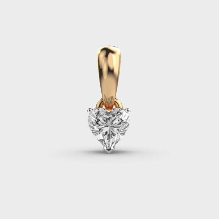 50 Cent Classic Heart Solitaire Lab Grown Diamonds Pendants Jewellery