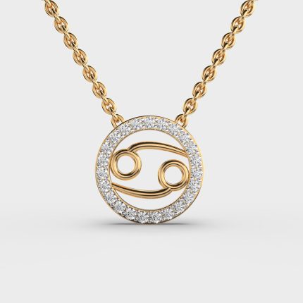 Cancer Zodiac Lab Grown Diamond Pendant Jewellery