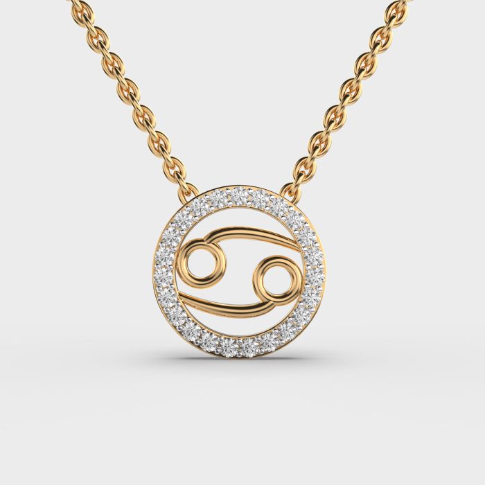 Cancer Zodiac Lab Grown Diamond Pendant Jewellery