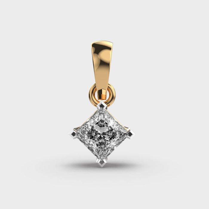 Classic Princess Solitaire Lab Grown Diamond Pendant