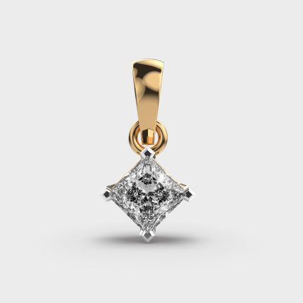 Classic Princess Solitaire Lab Grown Diamonf Pendant