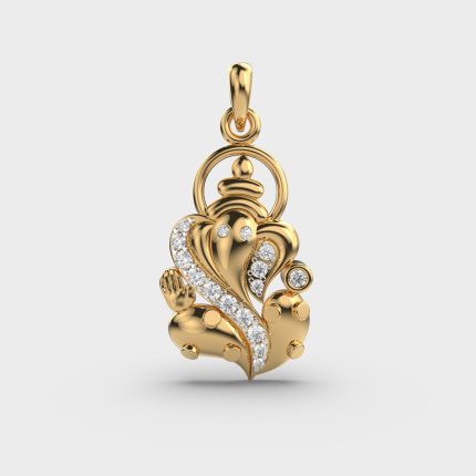 Divine Ganesha Lab Grown Diamond Pendant Jewellery