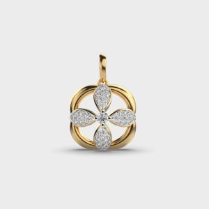 Framed Floret Lab Grown Diamond Pendant
