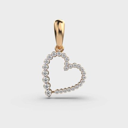 Hanging Heart Lab Grown Diamond Pendant