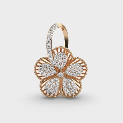 Intricate Flora Lab Grown Diamond Pendant