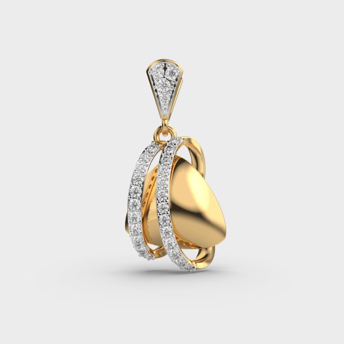 Looped Trigonal Lan Grown Diamonds Pendant Jewellery