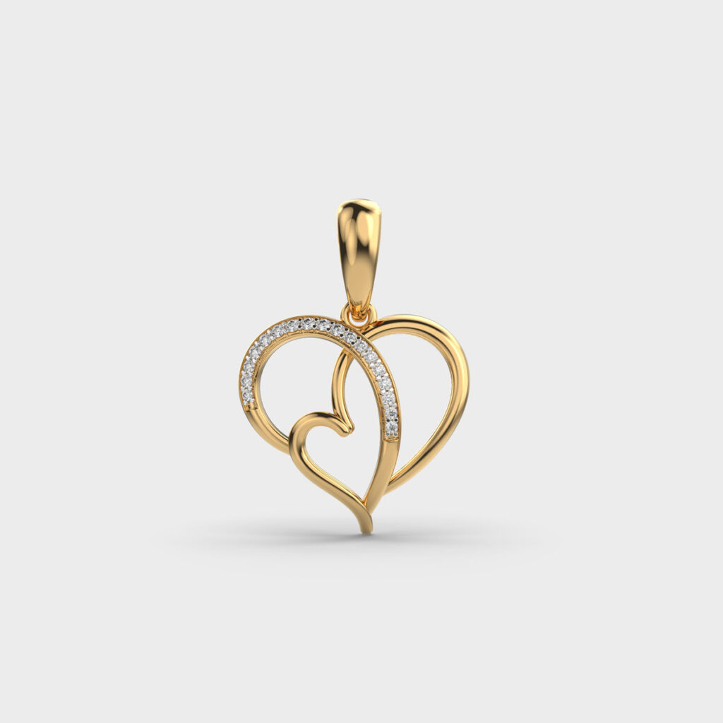 Love and Heart Lab Grown Diamonds Pendants Jewellery