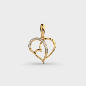 Love and Heart Lab Grown Diamonds Pendants Jewellery