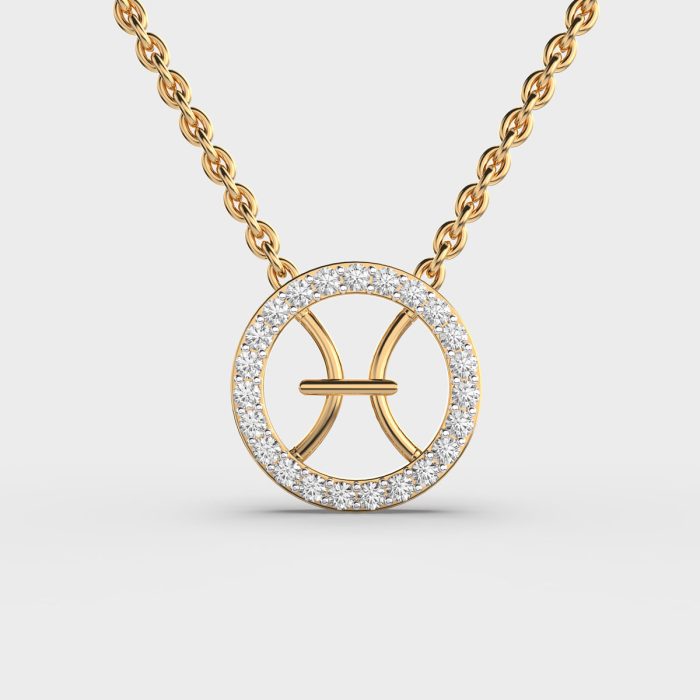 Pisces Zodiac Lab Grown Diamond Pendant