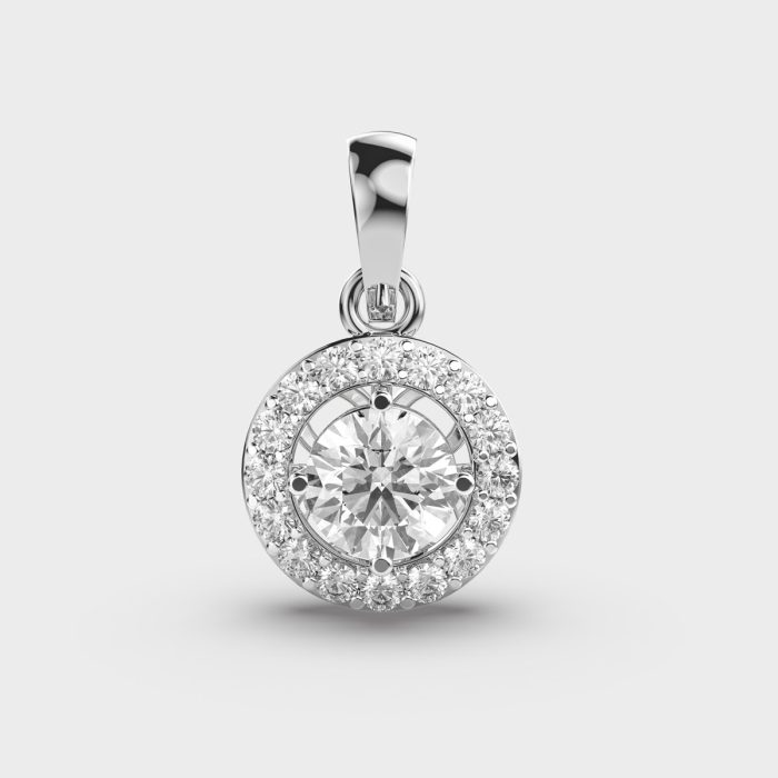 Sun With Halo Lab Grown Diamonds Pendant Jewellery