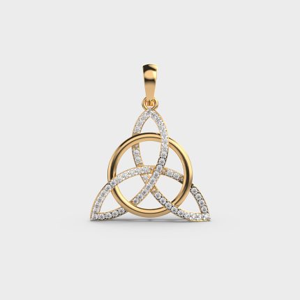 Trinity Leaves Lab Grown Diamond Pendant