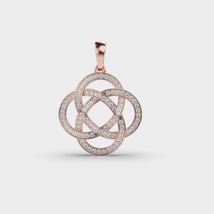 Twirling Circle Lab Grown Diamond Pendant