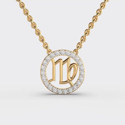 Virgo Zodiac Lab Grown Diamond Pendant